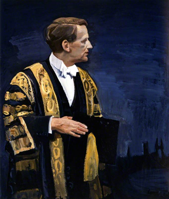 Wikioo.org - The Encyclopedia of Fine Arts - Painting, Artwork by Alexander Goudie - Douglas Douglas Hamilton (1903–1973), 14th Duke of Hamilton, as Chancellor of the University of St Andrews