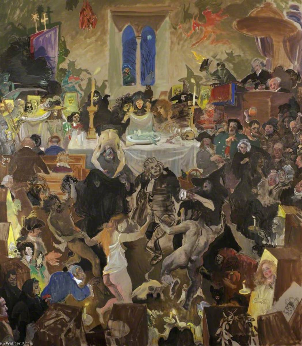 Wikioo.org - The Encyclopedia of Fine Arts - Painting, Artwork by Alexander Goudie - 'An Unco Sight'