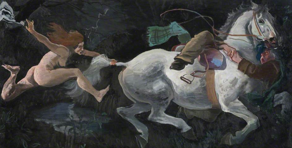 Wikioo.org - The Encyclopedia of Fine Arts - Painting, Artwork by Alexander Goudie - 'Claught by Her Rump'