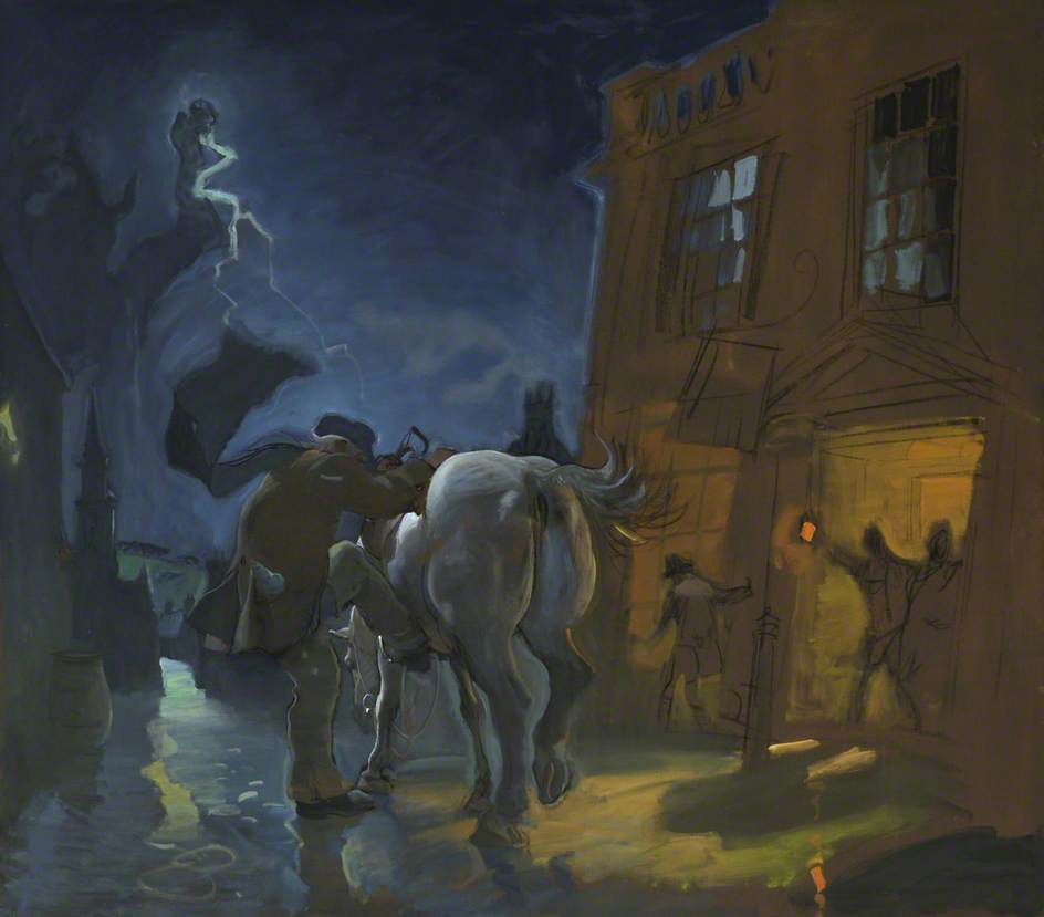 Wikioo.org - The Encyclopedia of Fine Arts - Painting, Artwork by Alexander Goudie - 'Tam maun Ride'