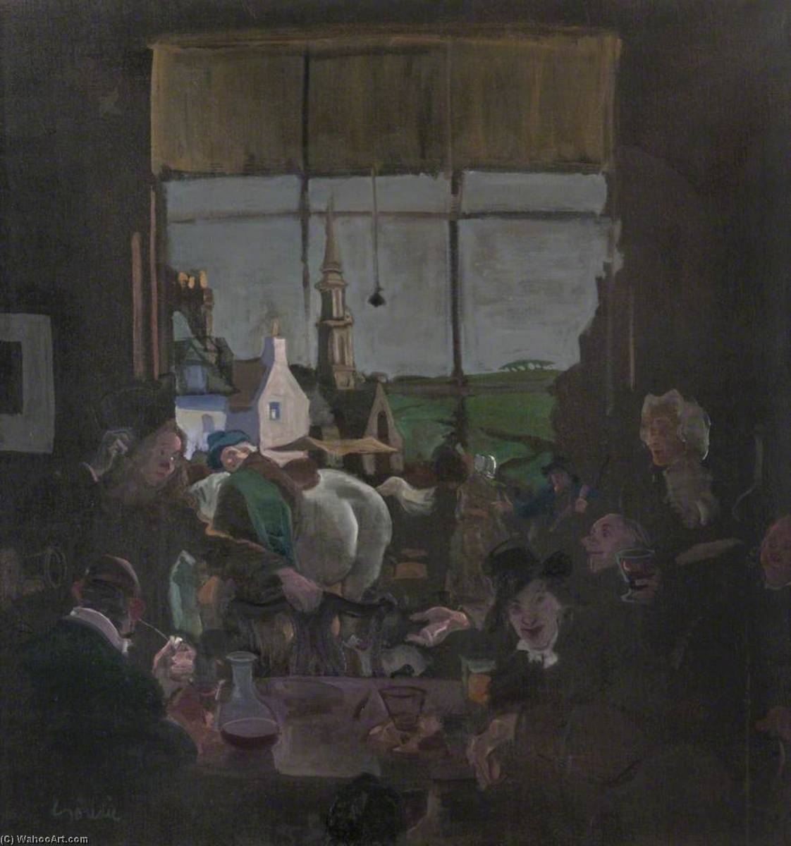 Wikioo.org - The Encyclopedia of Fine Arts - Painting, Artwork by Alexander Goudie - 'Bowsing at the Nappy'
