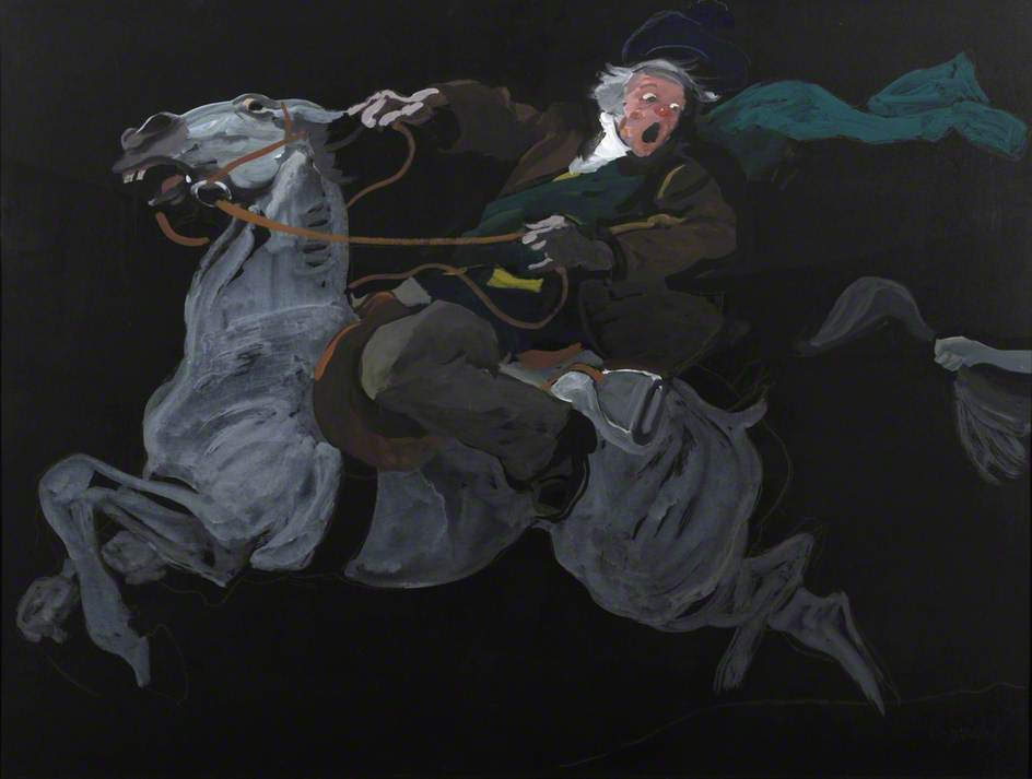 Wikioo.org - The Encyclopedia of Fine Arts - Painting, Artwork by Alexander Goudie - 'But Left Behind Her ain Grey Tail'