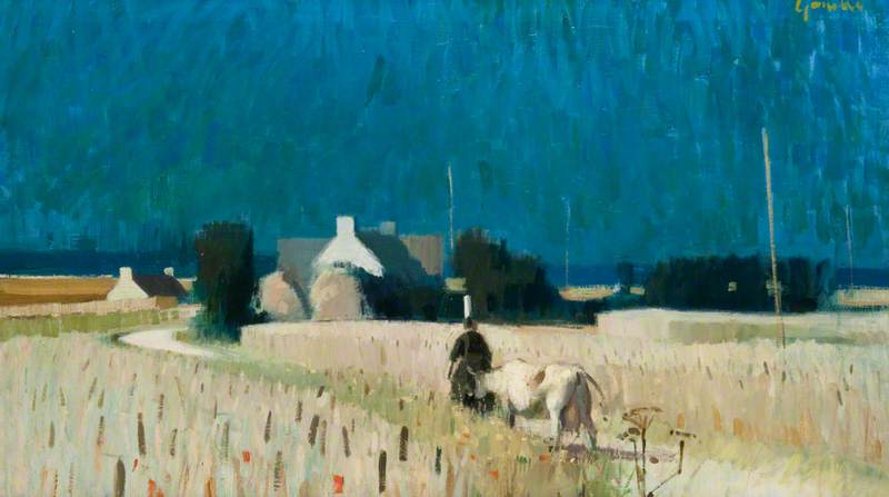 Wikioo.org - The Encyclopedia of Fine Arts - Painting, Artwork by Alexander Goudie - Cornfield, Brittany