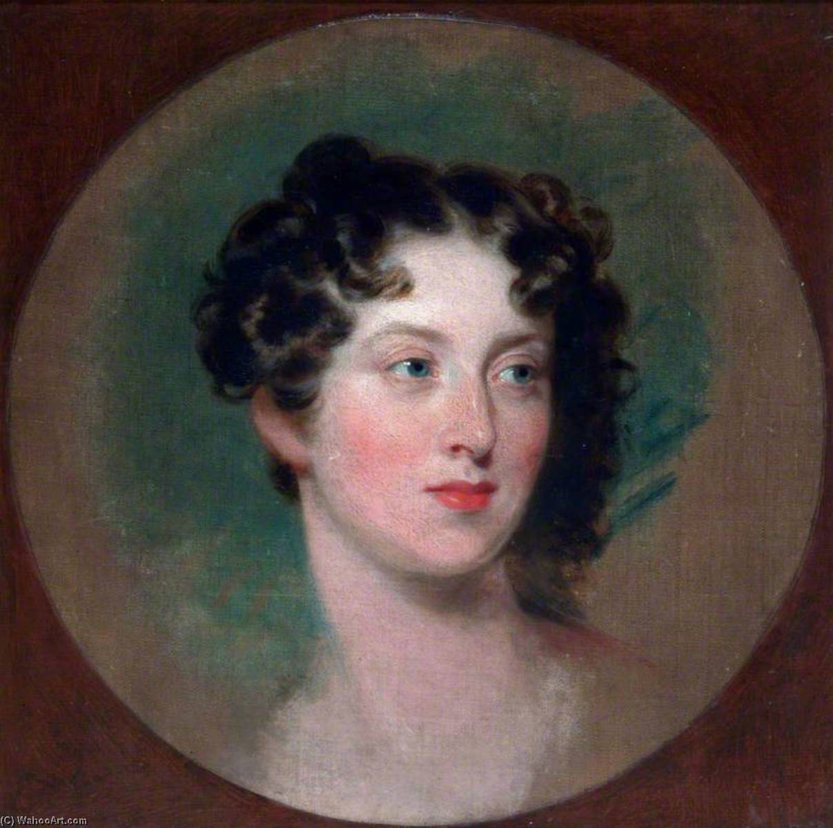 Wikioo.org - The Encyclopedia of Fine Arts - Painting, Artwork by John Wood - Head of a Lady (after Thomas Lawrence)