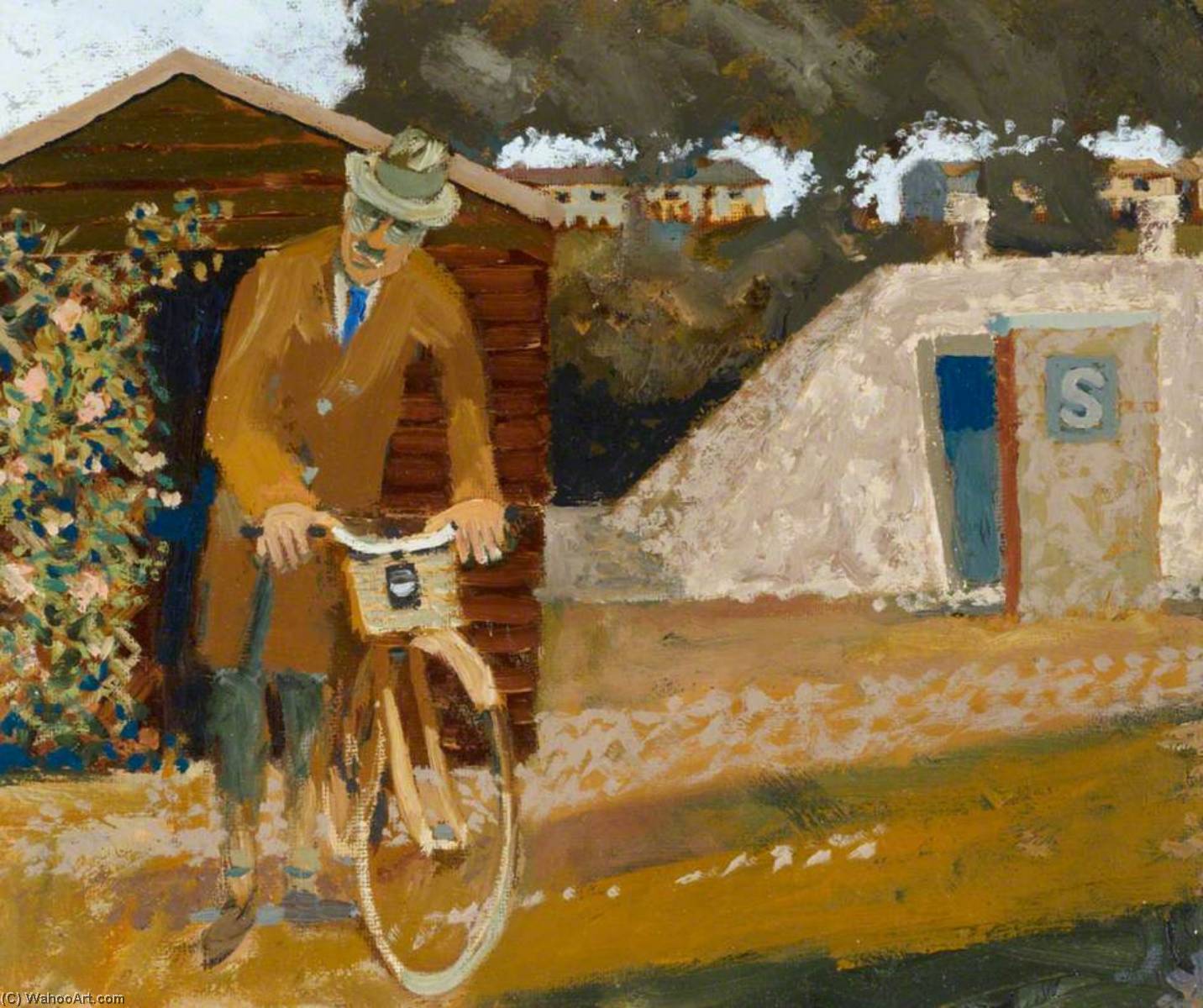 Wikioo.org - The Encyclopedia of Fine Arts - Painting, Artwork by Stephen Chaplin - The Walnuts The Warden's Main Post and the Public Shelters, 1940