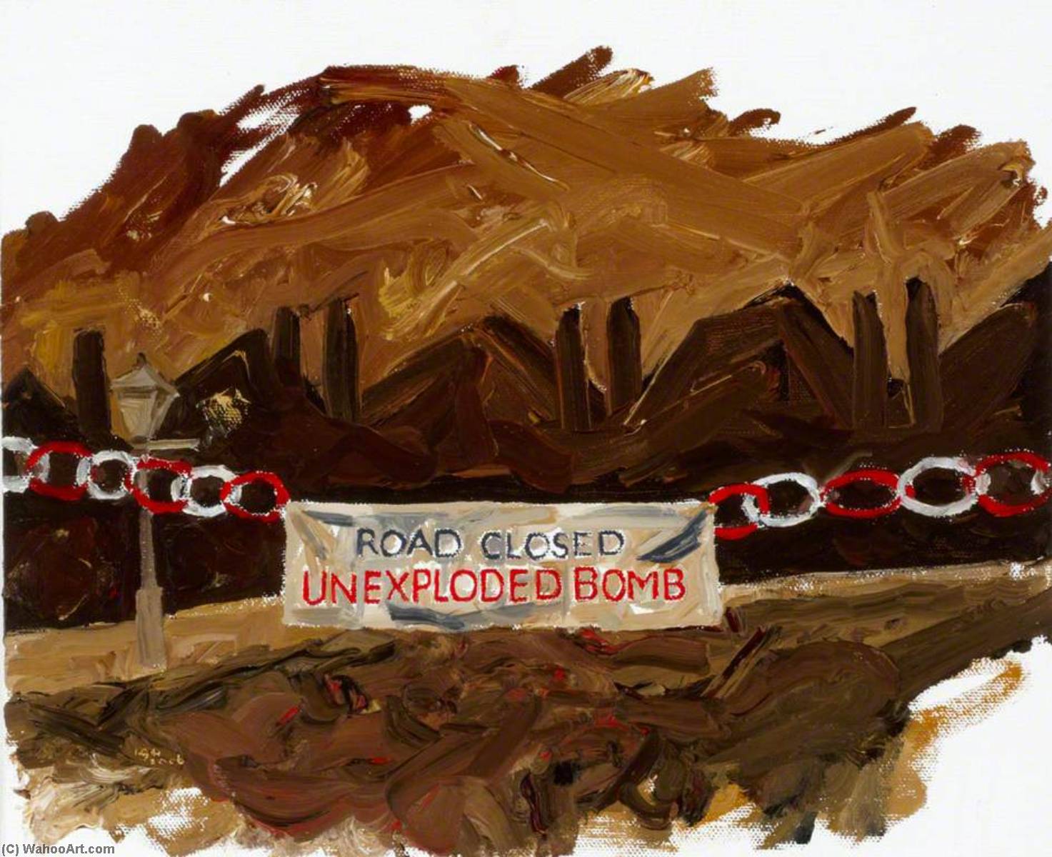 Wikioo.org - The Encyclopedia of Fine Arts - Painting, Artwork by Stephen Chaplin - Unexploded Bomb, Winter 1940–1941