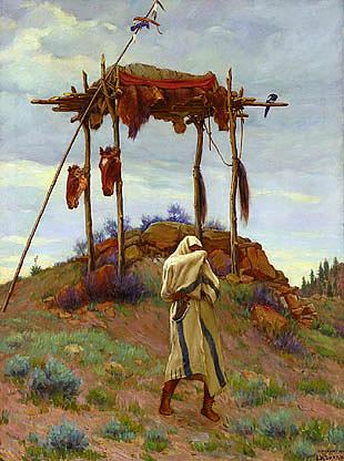 Wikioo.org - The Encyclopedia of Fine Arts - Painting, Artwork by Joseph Henry Sharp - The Voice of the Great Spirit, (painting)