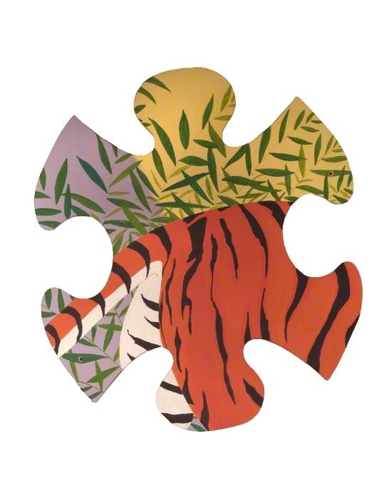 WikiOO.org - Encyclopedia of Fine Arts - Lukisan, Artwork Sally Court - Jungle Jigsaw Tiger Tail (9 of 14)