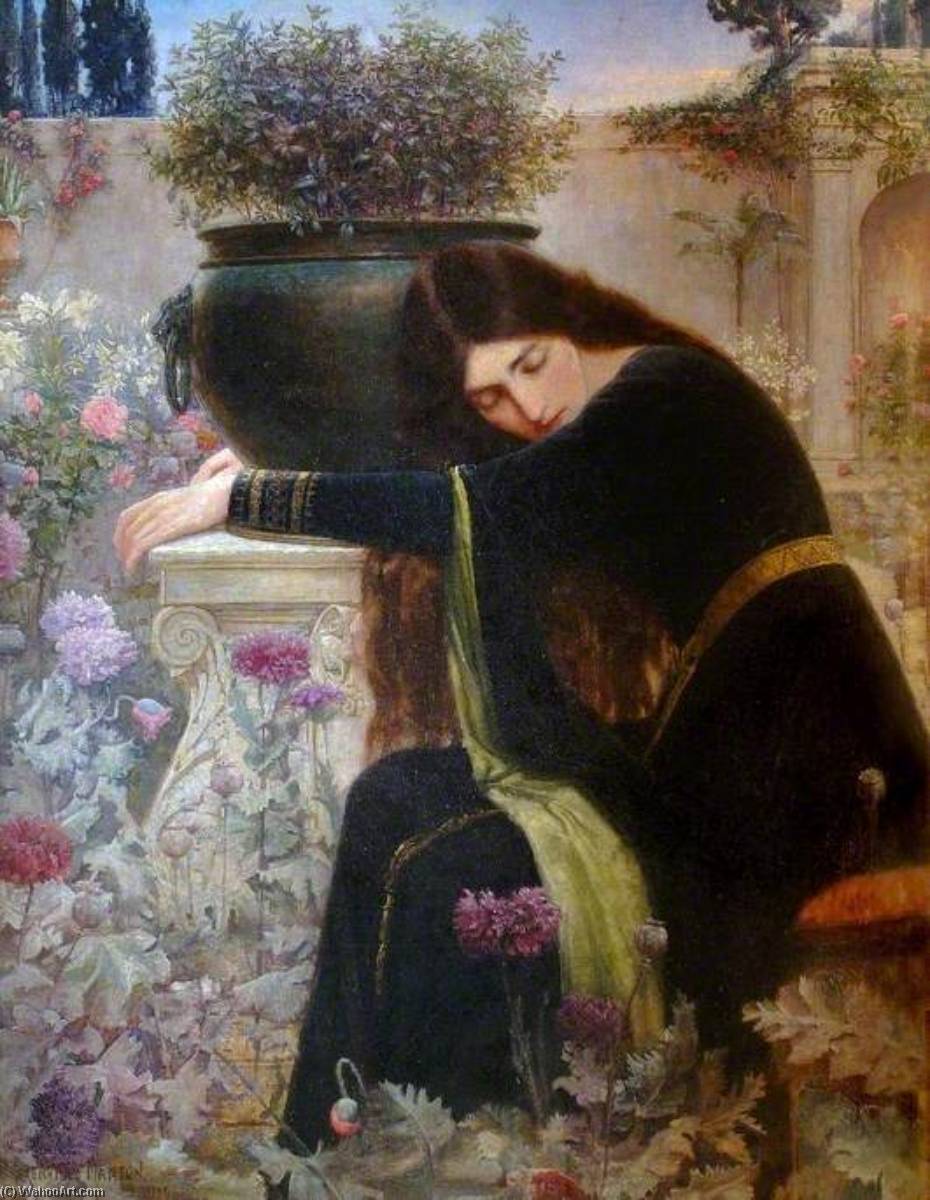 Wikioo.org - The Encyclopedia of Fine Arts - Painting, Artwork by George Henry Grenville Manton - Isabella and the Pot of Basil