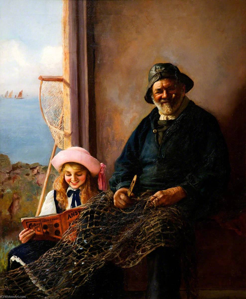 Wikioo.org - The Encyclopedia of Fine Arts - Painting, Artwork by Edward Joseph Head - A Tenby Fisherman