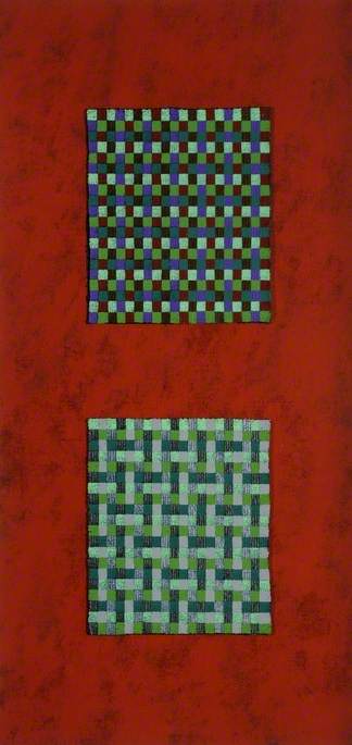 Wikioo.org - The Encyclopedia of Fine Arts - Painting, Artwork by Bob Brighton - Squares on Terracotta