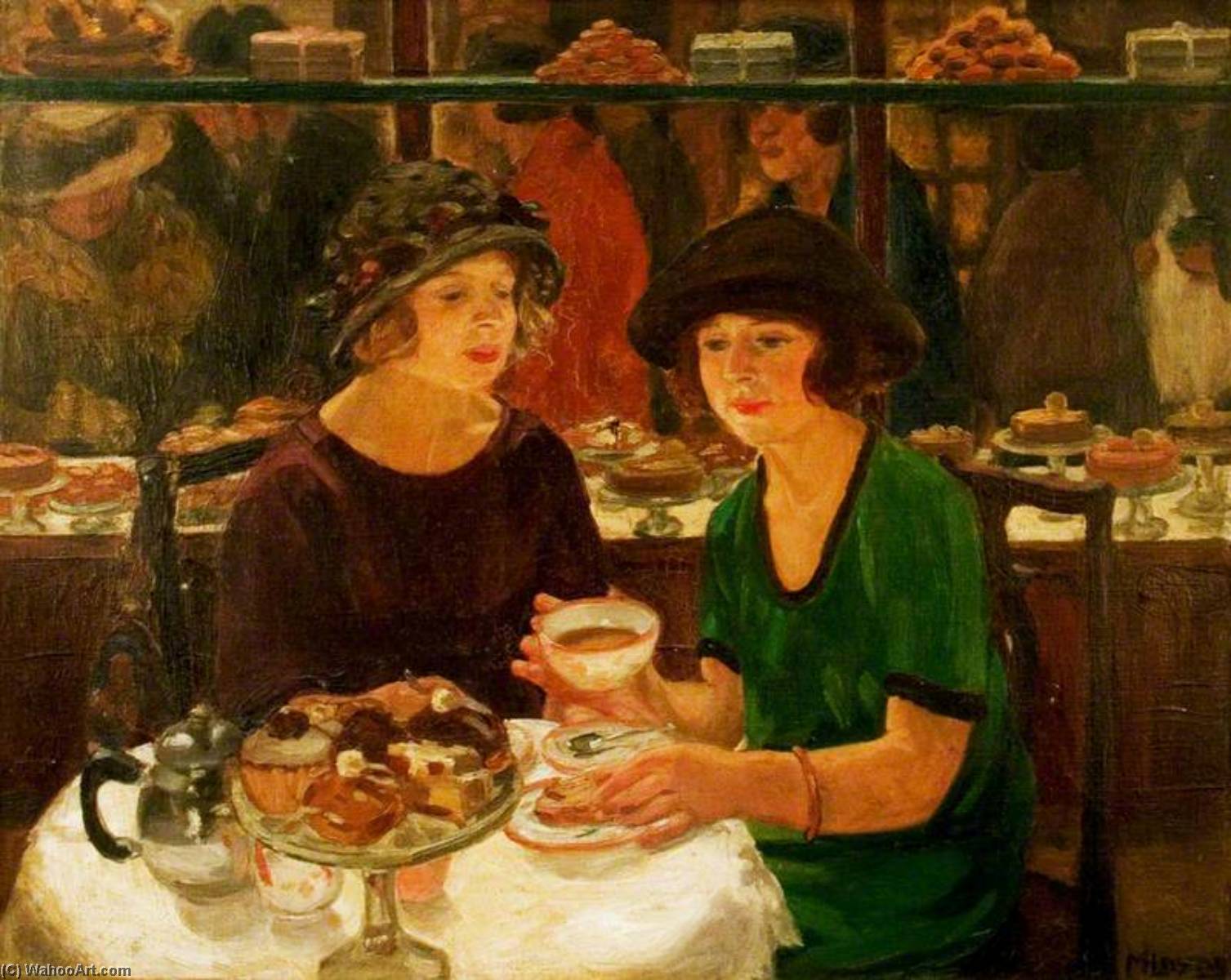 Wikioo.org - The Encyclopedia of Fine Arts - Painting, Artwork by Mabel Frances Layng - The Tea Table