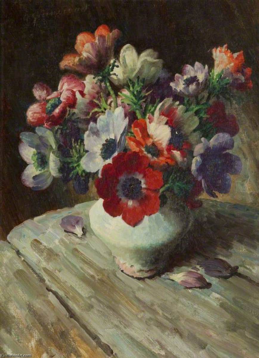 Wikioo.org - The Encyclopedia of Fine Arts - Painting, Artwork by Orlando Greenwood - Anemones