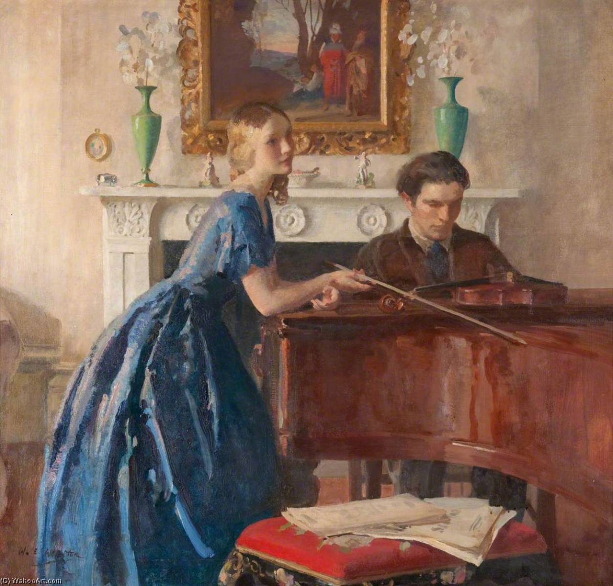 Wikioo.org - The Encyclopedia of Fine Arts - Painting, Artwork by Walter Ernest Webster - Sonata