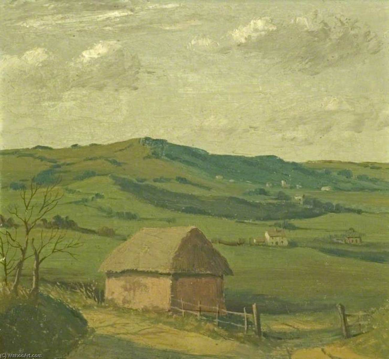 Wikioo.org - The Encyclopedia of Fine Arts - Painting, Artwork by George William Bissill - Hampshire Landscape