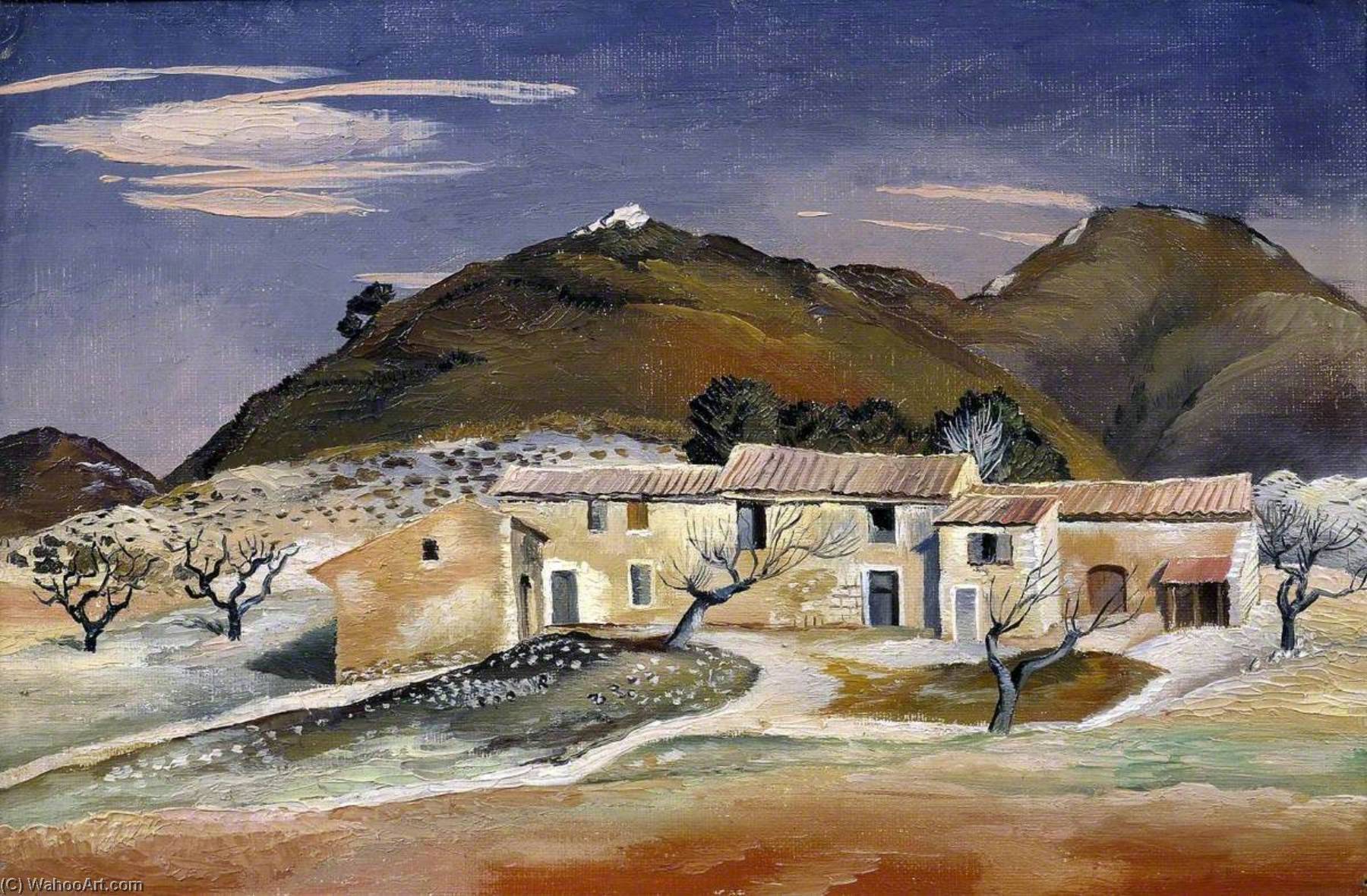 Wikioo.org - The Encyclopedia of Fine Arts - Painting, Artwork by Sine Mackinnon - Farm Buildings in Provence