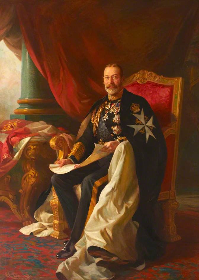 Wikioo.org - The Encyclopedia of Fine Arts - Painting, Artwork by Edward Caruna Dingli - HM King George V (1865–1936)