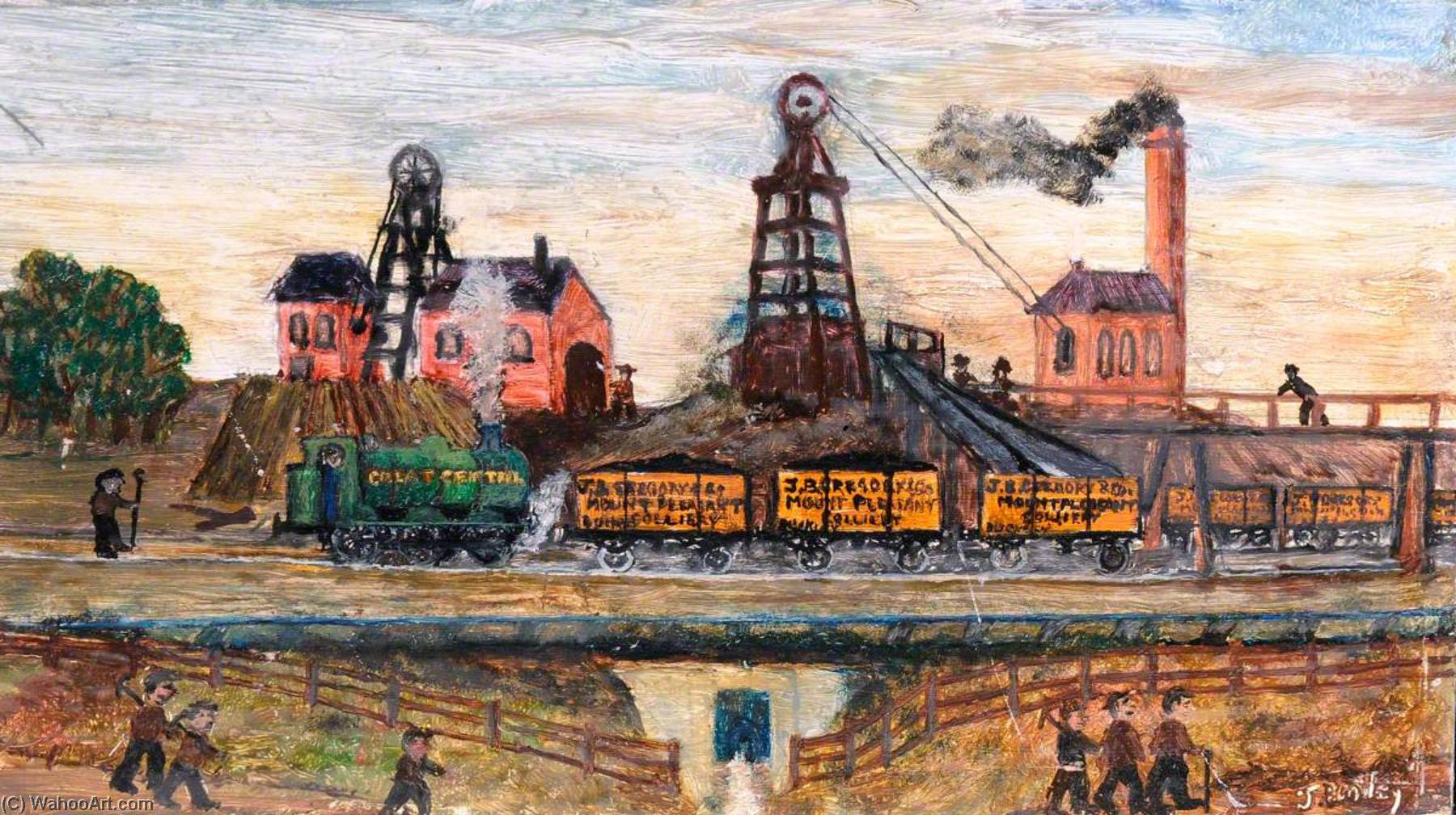 Wikioo.org - The Encyclopedia of Fine Arts - Painting, Artwork by James Bentley - J. B. Gregory's Colliery, c.1910