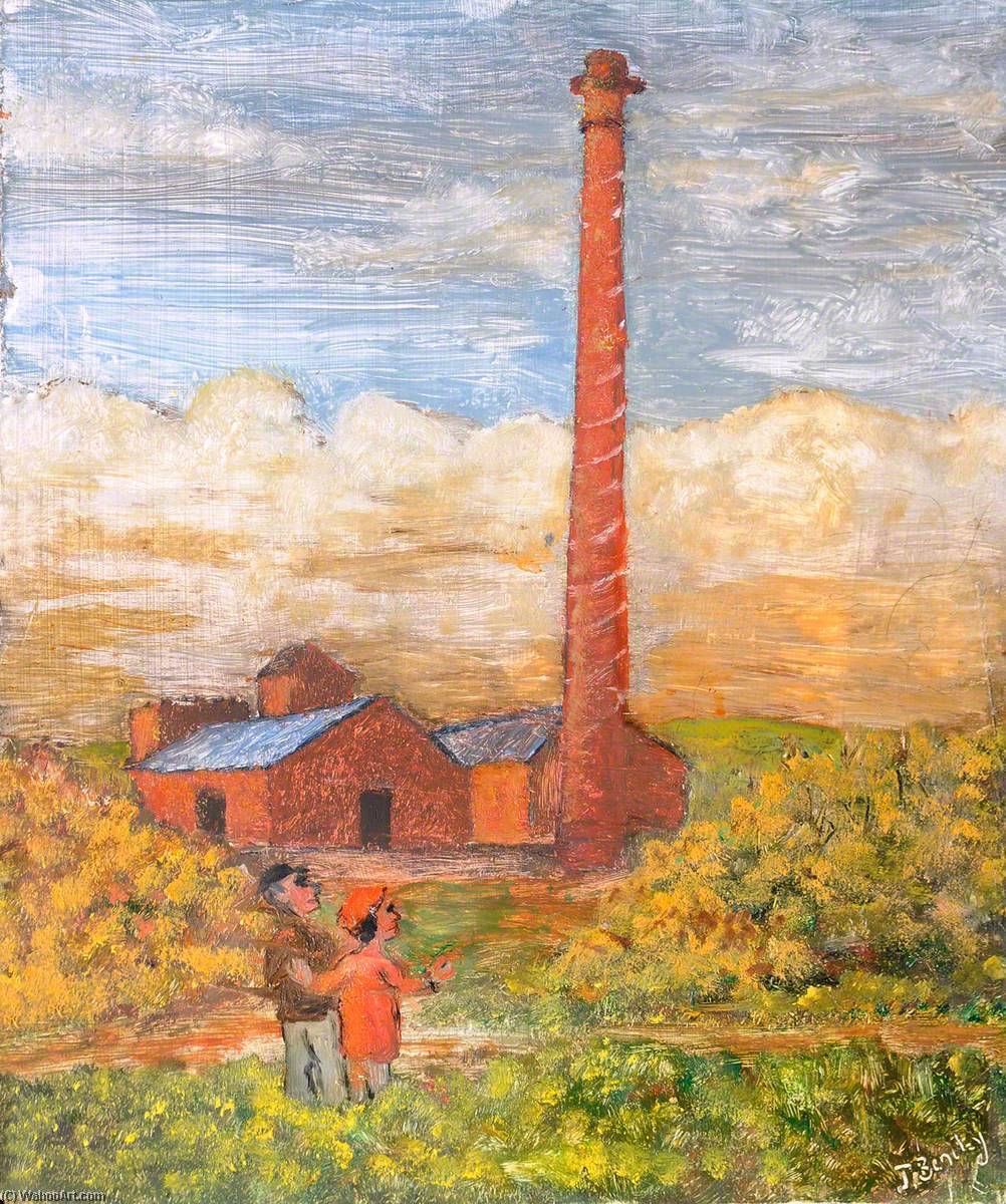 Wikioo.org - The Encyclopedia of Fine Arts - Painting, Artwork by James Bentley - The Derelict Knowle Hill Brickworks, Buckley, Pre 1939
