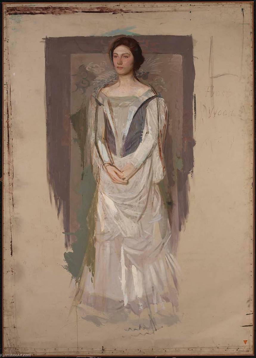 Wikioo.org - The Encyclopedia of Fine Arts - Painting, Artwork by Abbott Handerson Thayer - Standing Woman