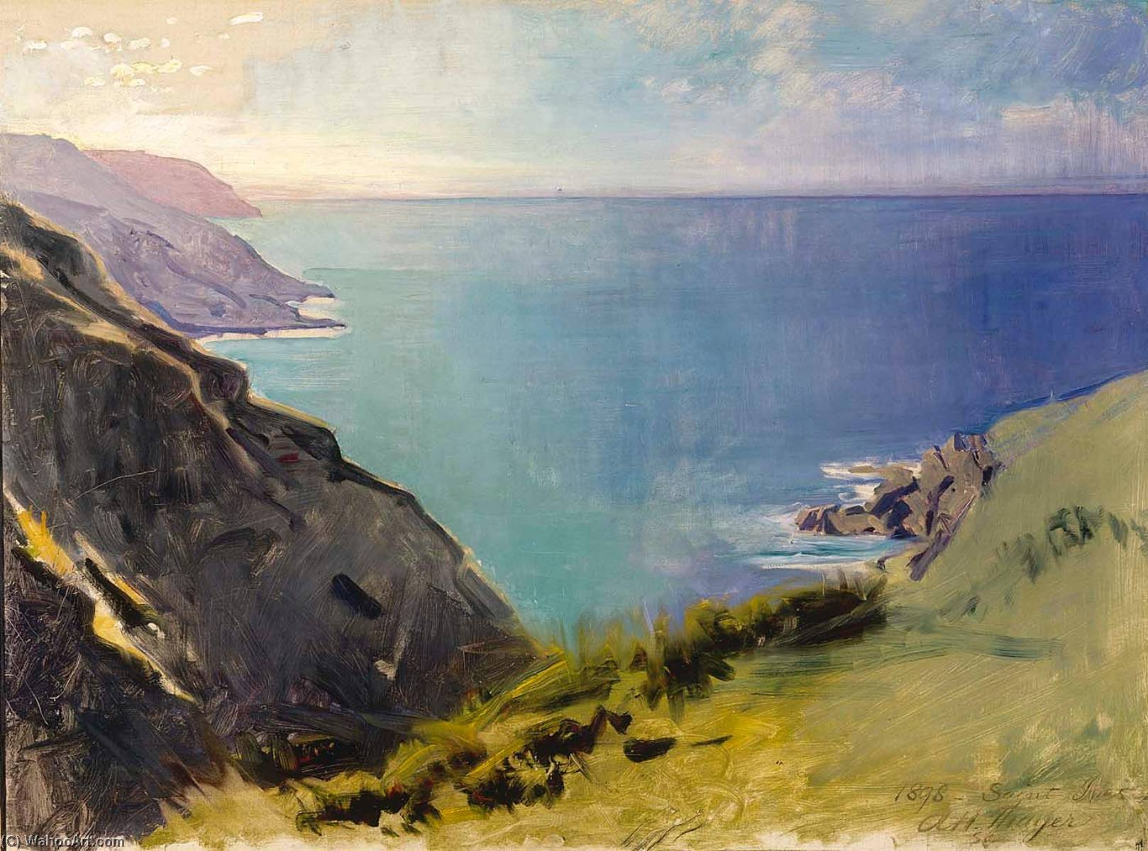 Wikioo.org - The Encyclopedia of Fine Arts - Painting, Artwork by Abbott Handerson Thayer - Cornish Headlands