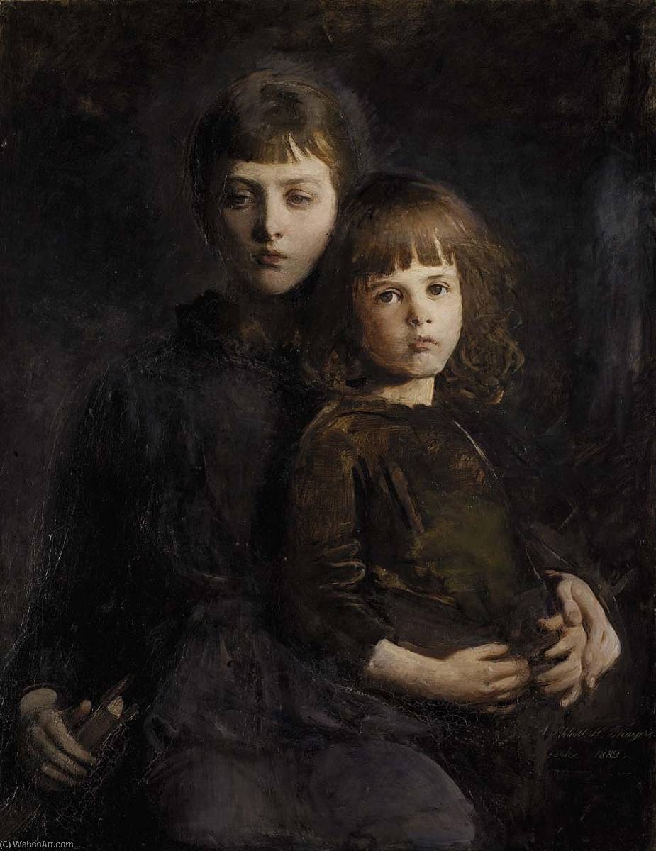Wikioo.org - The Encyclopedia of Fine Arts - Painting, Artwork by Abbott Handerson Thayer - Brother and Sister (Mary and Gerald Thayer)
