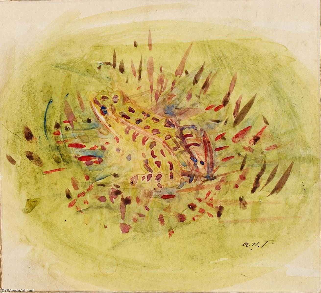 WikiOO.org - Encyclopedia of Fine Arts - Lukisan, Artwork Abbott Handerson Thayer - Frog