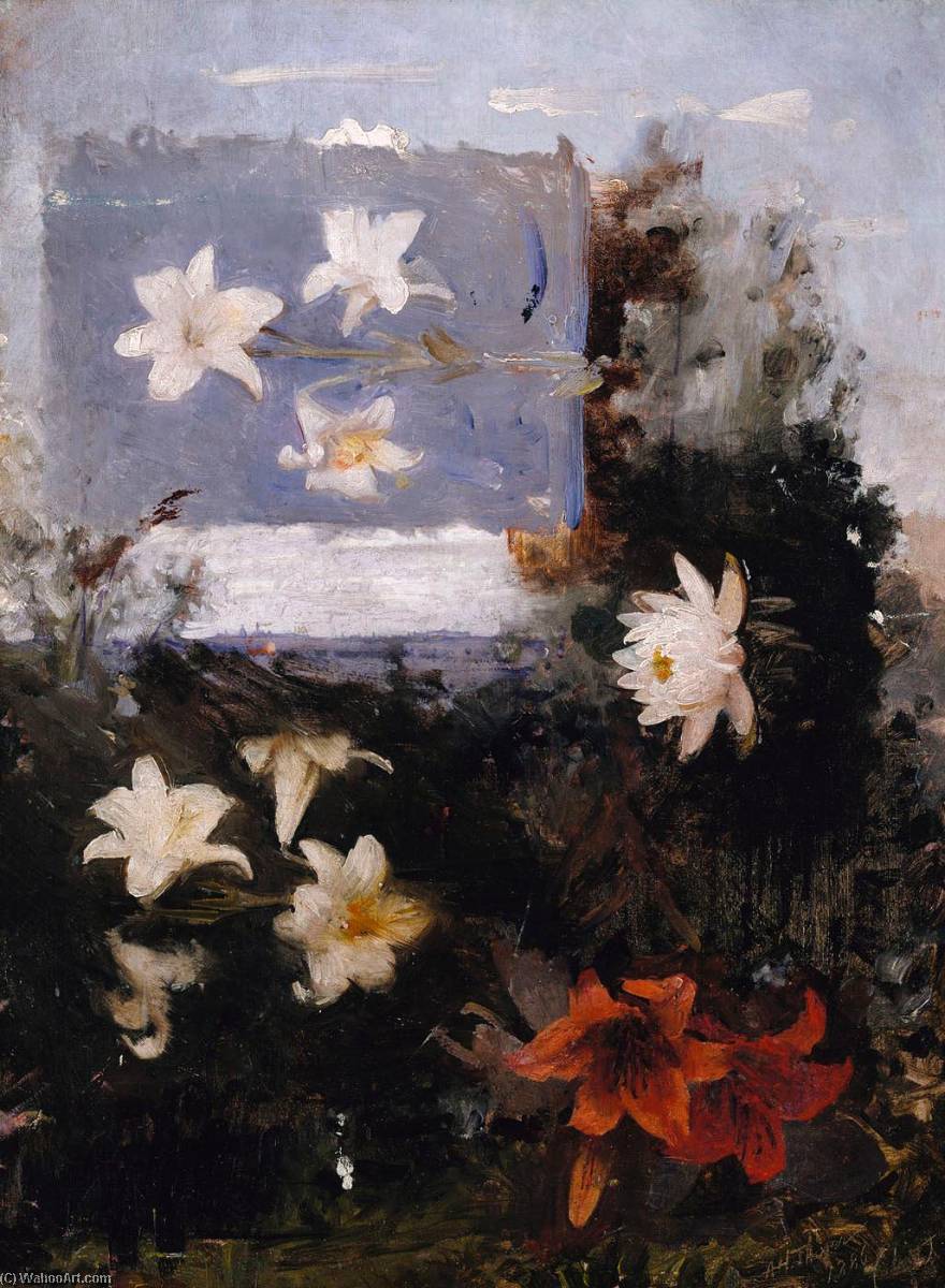 Wikioo.org - The Encyclopedia of Fine Arts - Painting, Artwork by Abbott Handerson Thayer - Flower Studies