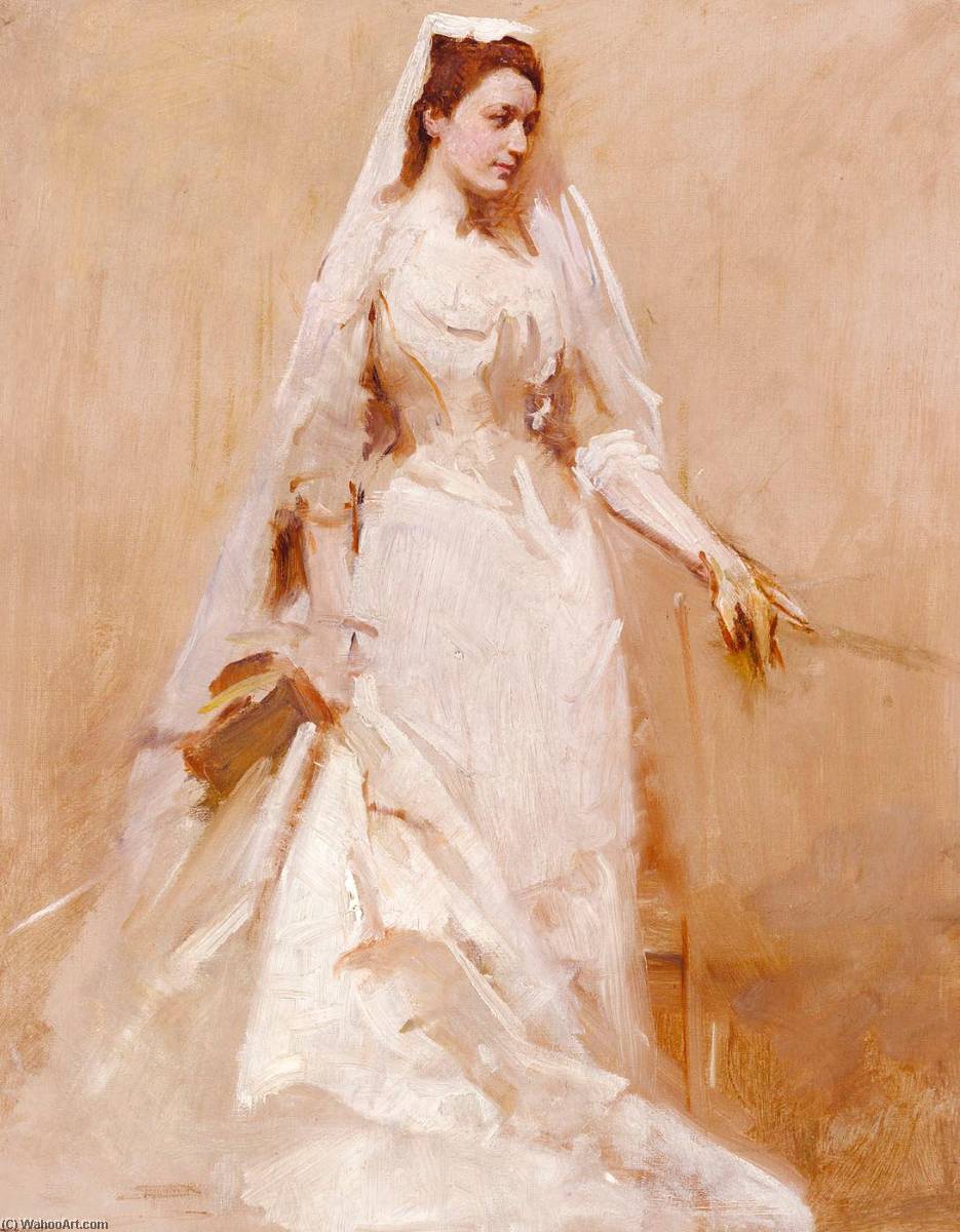WikiOO.org – 美術百科全書 - 繪畫，作品 Abbott Handerson Thayer - 一个 新娘
