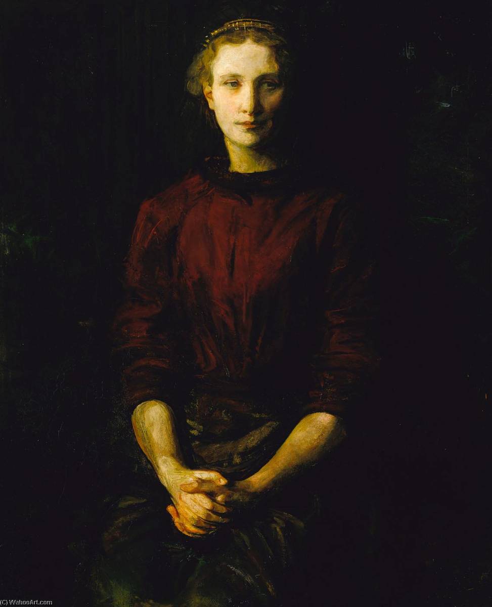 Wikioo.org - The Encyclopedia of Fine Arts - Painting, Artwork by Abbott Handerson Thayer - Portrait of a Lady (Mrs. William B. Cabot)