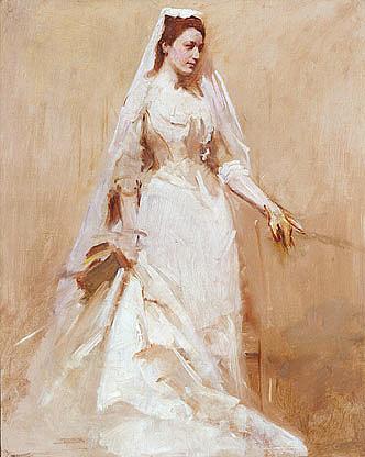 WikiOO.org – 美術百科全書 - 繪畫，作品 Abbott Handerson Thayer - 一个 新娘  绘画