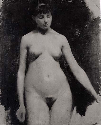 Wikioo.org - The Encyclopedia of Fine Arts - Painting, Artwork by Abbott Handerson Thayer - Female Nude, (painting)