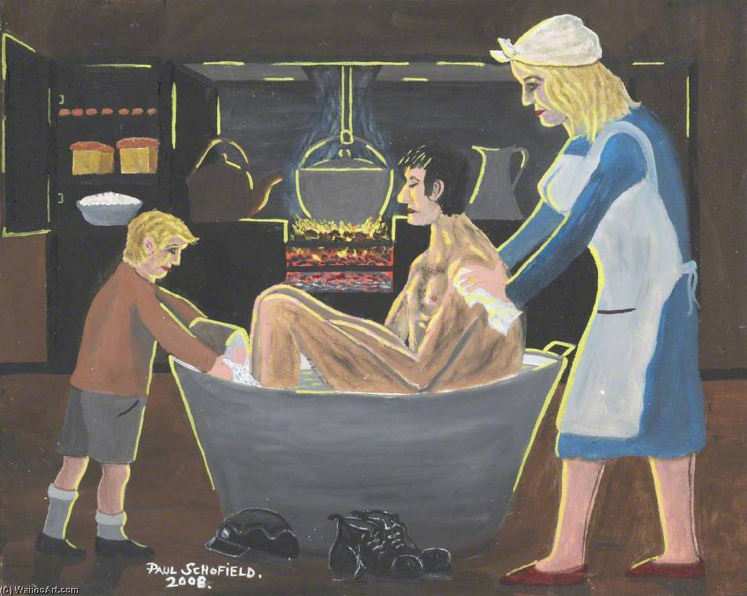 Wikioo.org - The Encyclopedia of Fine Arts - Painting, Artwork by Paul Schofield - In the Tub