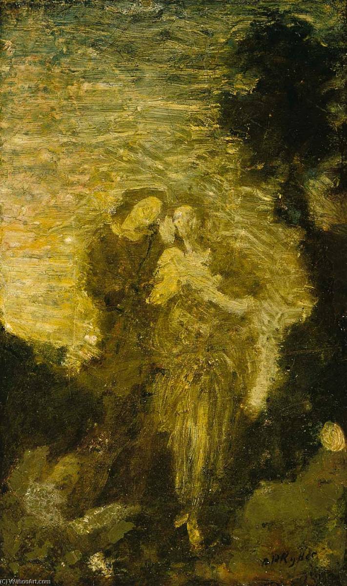 Wikioo.org - The Encyclopedia of Fine Arts - Painting, Artwork by Albert Pinkham Ryder - Florizel and Perdita