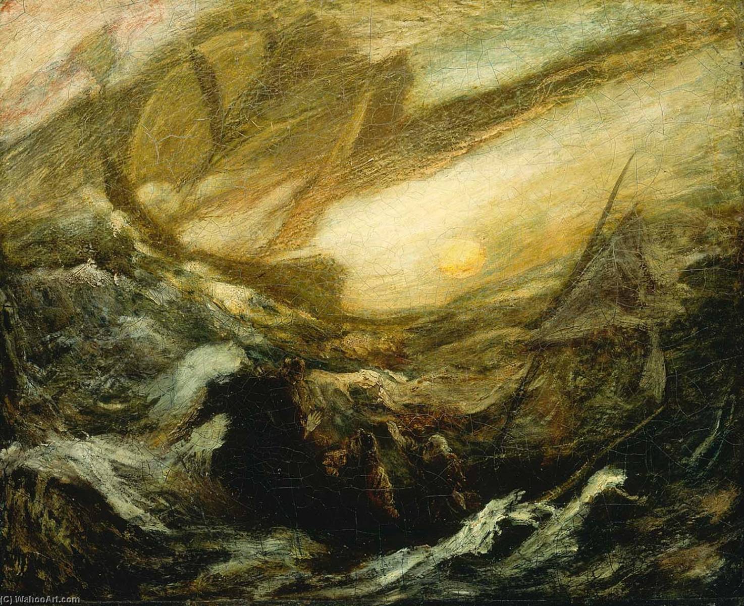 Wikioo.org - The Encyclopedia of Fine Arts - Painting, Artwork by Albert Pinkham Ryder - Flying Dutchman