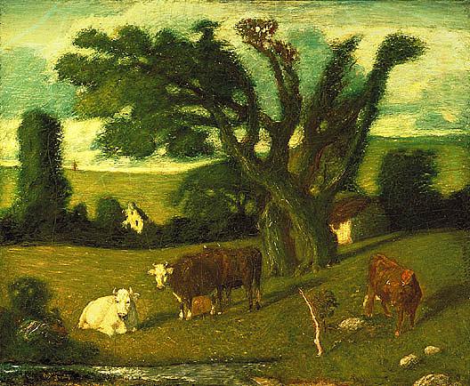 Wikioo.org - สารานุกรมวิจิตรศิลป์ - จิตรกรรม Albert Pinkham Ryder - Pastoral Study, (painting)