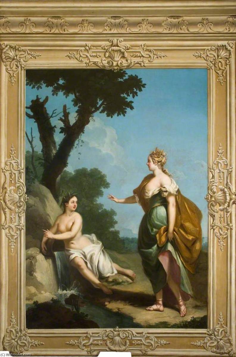 Wikioo.org - The Encyclopedia of Fine Arts - Painting, Artwork by Francesco Sleter - Arethusa Tells Ceres of Proserpine's Fate
