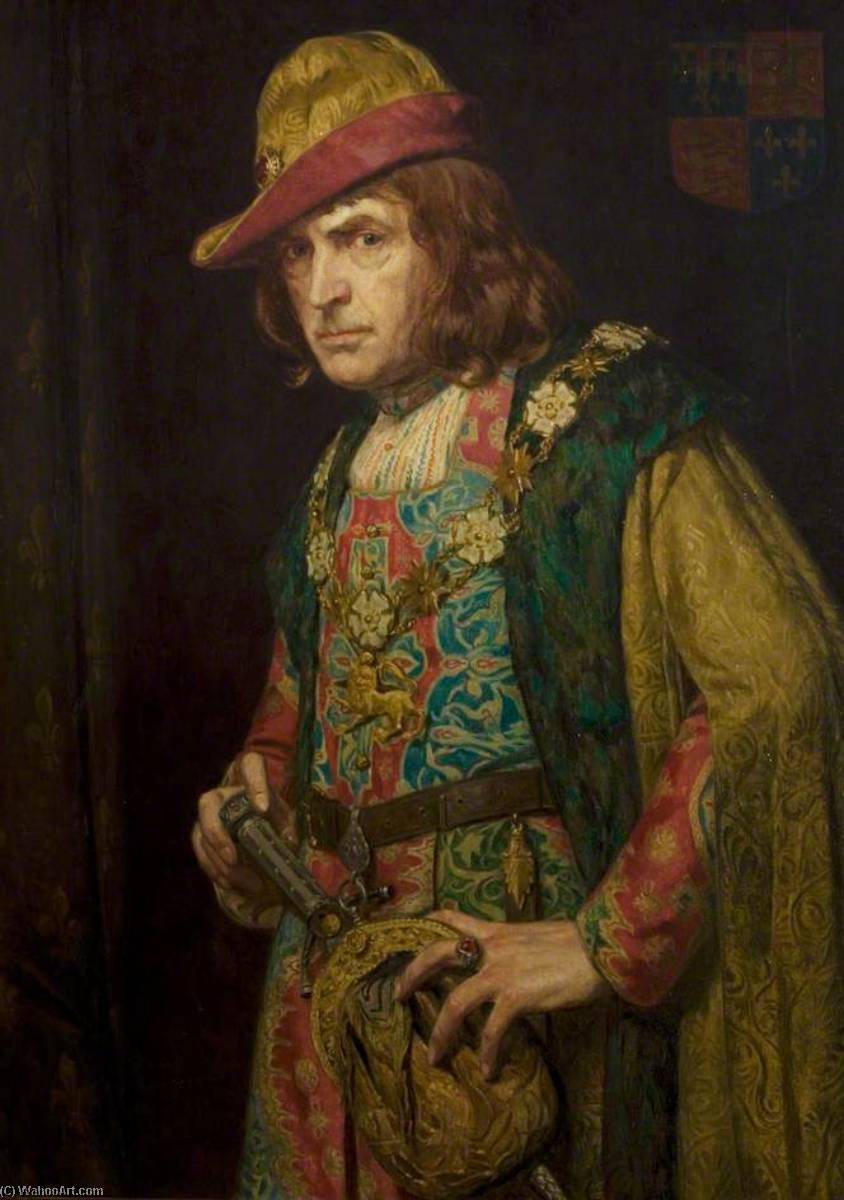 Wikioo.org - The Encyclopedia of Fine Arts - Painting, Artwork by Bernard Munns - Sir John Martin Harvey (1863–1944), as Richard III (from 'Richard III')
