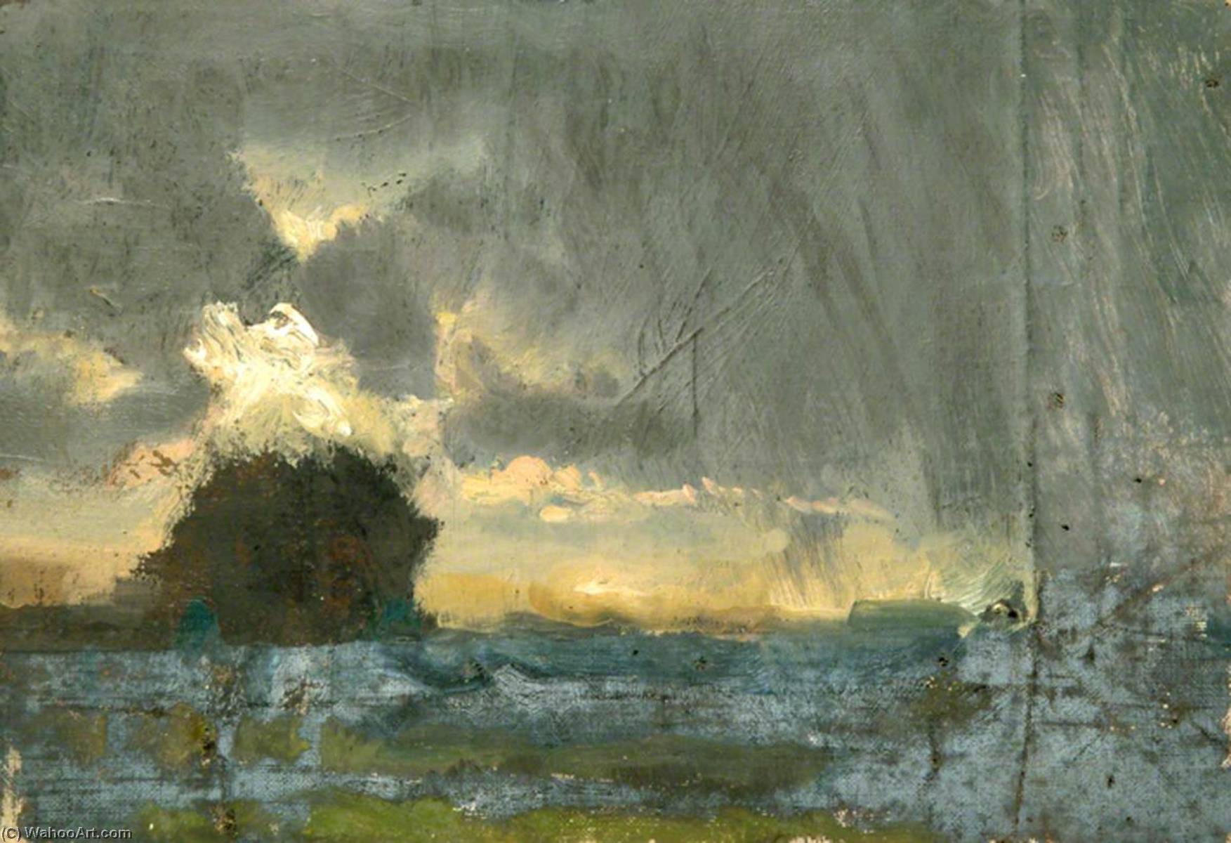 Wikioo.org - The Encyclopedia of Fine Arts - Painting, Artwork by Sidney Herbert Sime - Storm Scene