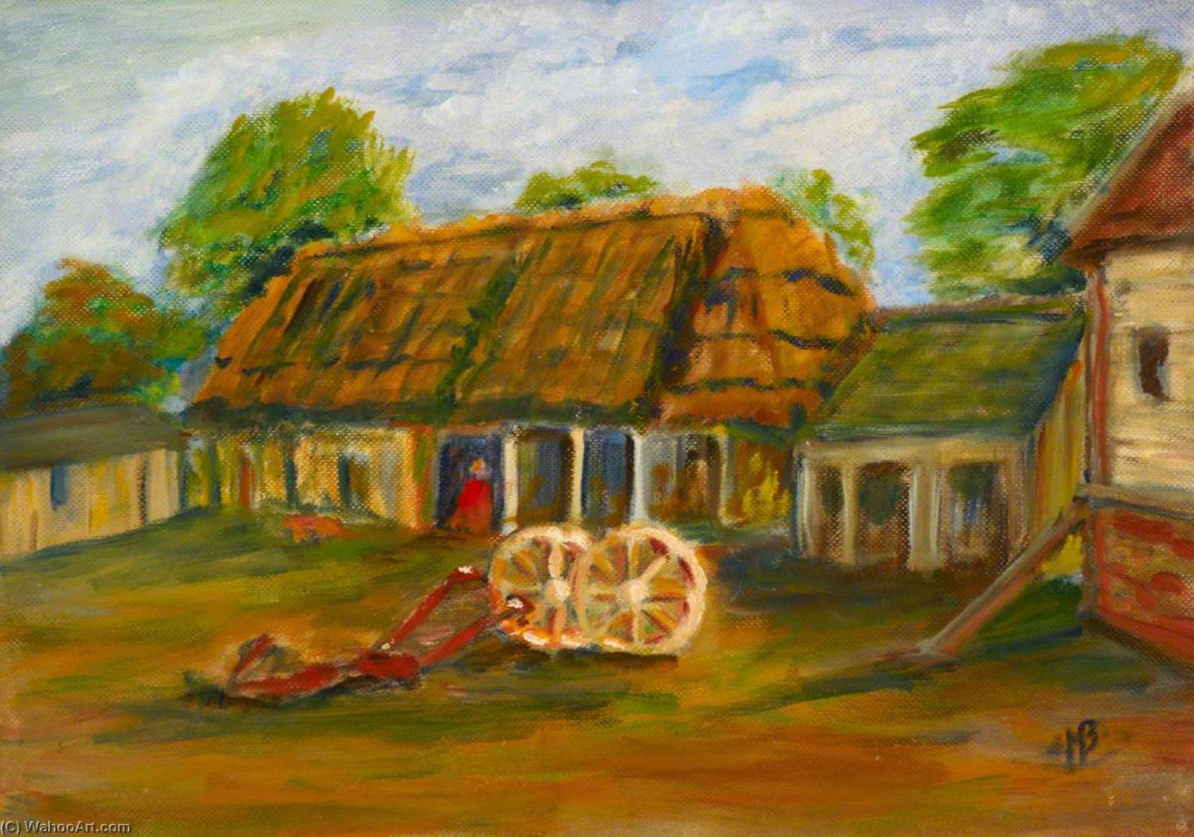 Wikioo.org - The Encyclopedia of Fine Arts - Painting, Artwork by Myfanwy Baker - Wiltshire Farm