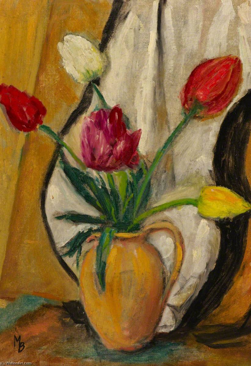 Wikioo.org - The Encyclopedia of Fine Arts - Painting, Artwork by Myfanwy Baker - Vase of Tulips