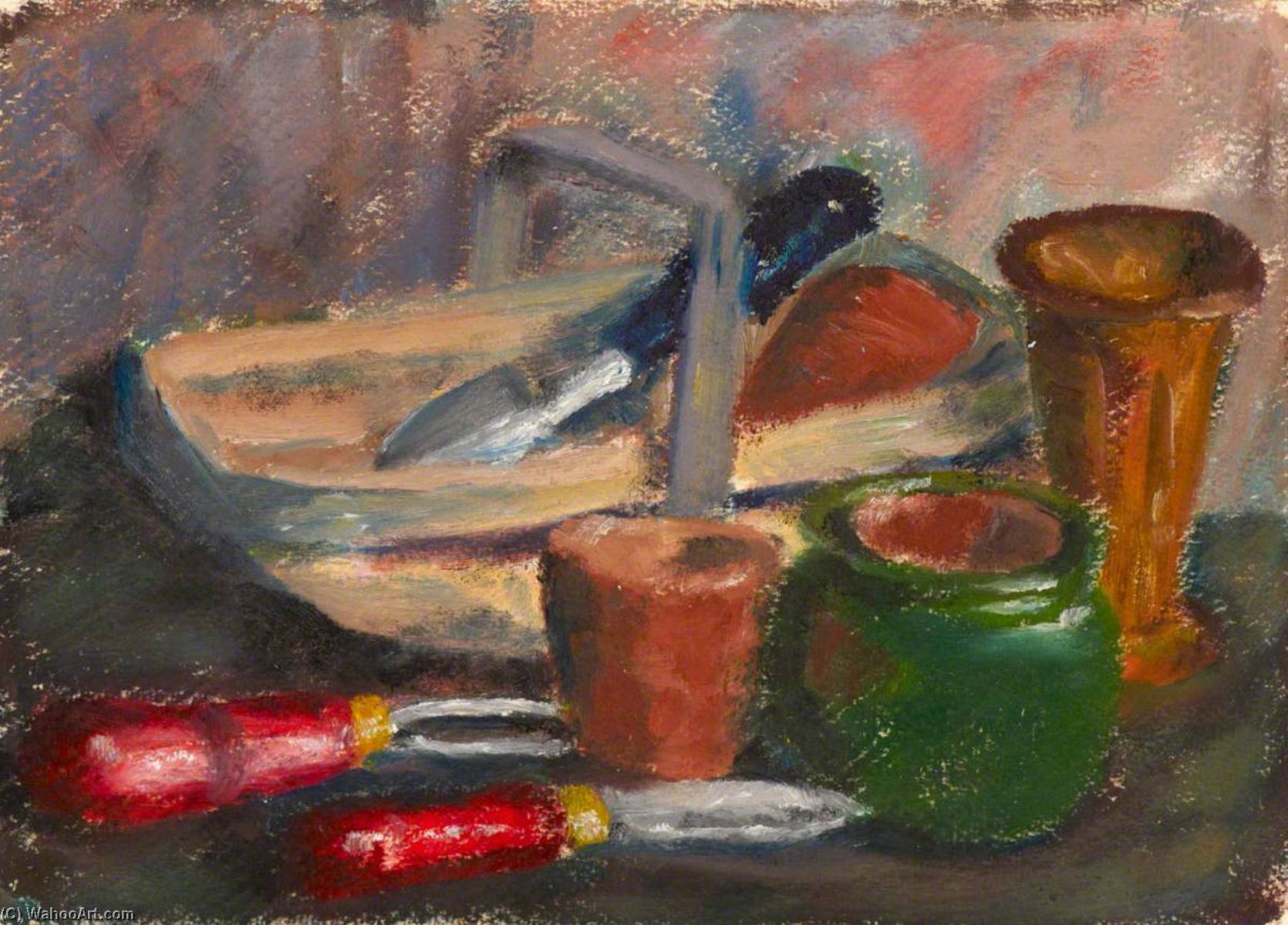 Wikioo.org - The Encyclopedia of Fine Arts - Painting, Artwork by Myfanwy Baker - Garden Tools