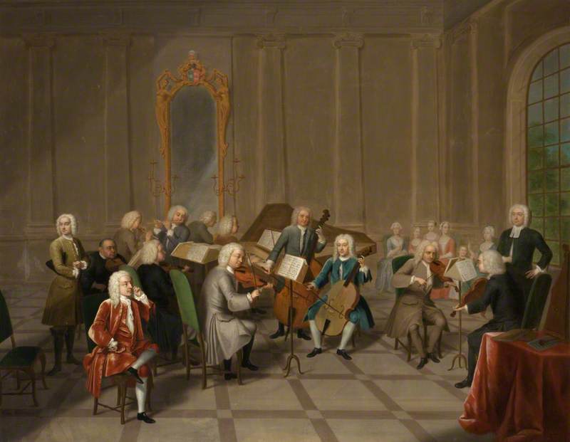 Wikioo.org - The Encyclopedia of Fine Arts - Painting, Artwork by John Theodore Heins Senior - A Music Party at Melton Constable