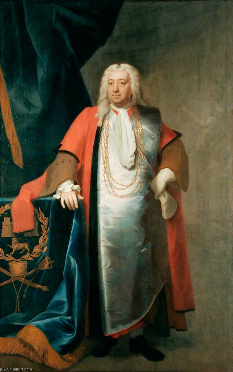 Wikioo.org - The Encyclopedia of Fine Arts - Painting, Artwork by John Theodore Heins Senior - Simeon Waller, Mayor of Norwich (1745)