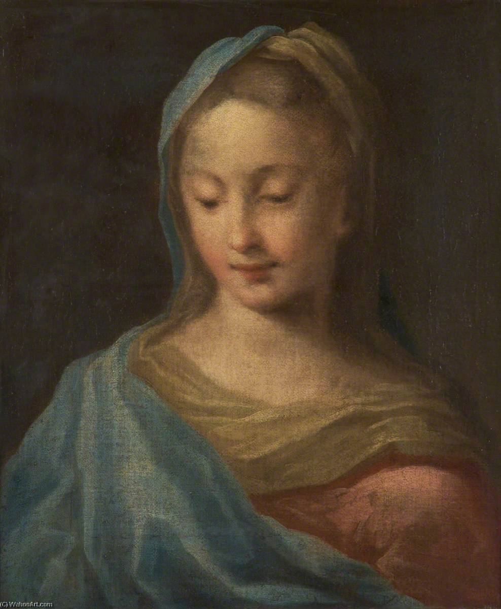 Wikioo.org - The Encyclopedia of Fine Arts - Painting, Artwork by Thomas Robson - Head of the Madonna (copy after Correggio)