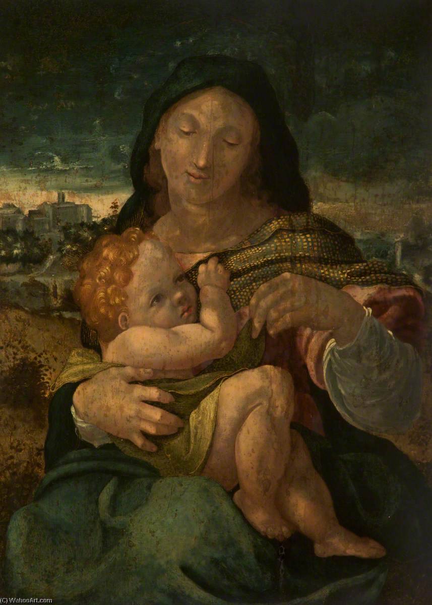 Wikioo.org - The Encyclopedia of Fine Arts - Painting, Artwork by Thomas Robson - Virgin and Child (copy after Sandro Botticelli)