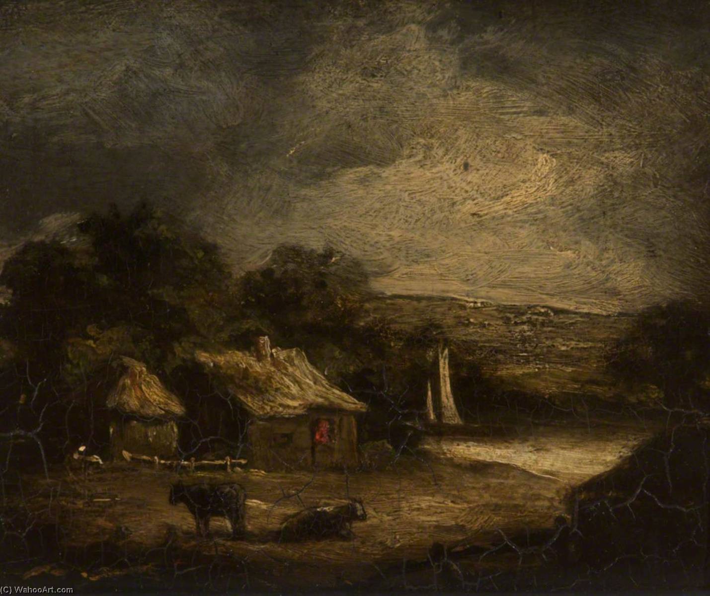 Wikioo.org - The Encyclopedia of Fine Arts - Painting, Artwork by Thomas Robson - A Rural Scene