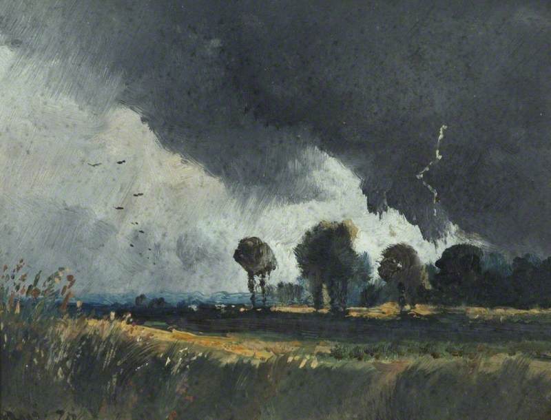 Wikioo.org - The Encyclopedia of Fine Arts - Painting, Artwork by George Hornblower Simms - Stormy Landscape