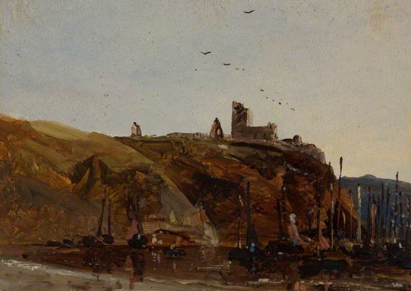 Wikioo.org - The Encyclopedia of Fine Arts - Painting, Artwork by George Hornblower Simms - Peel Castle, Isle of Man