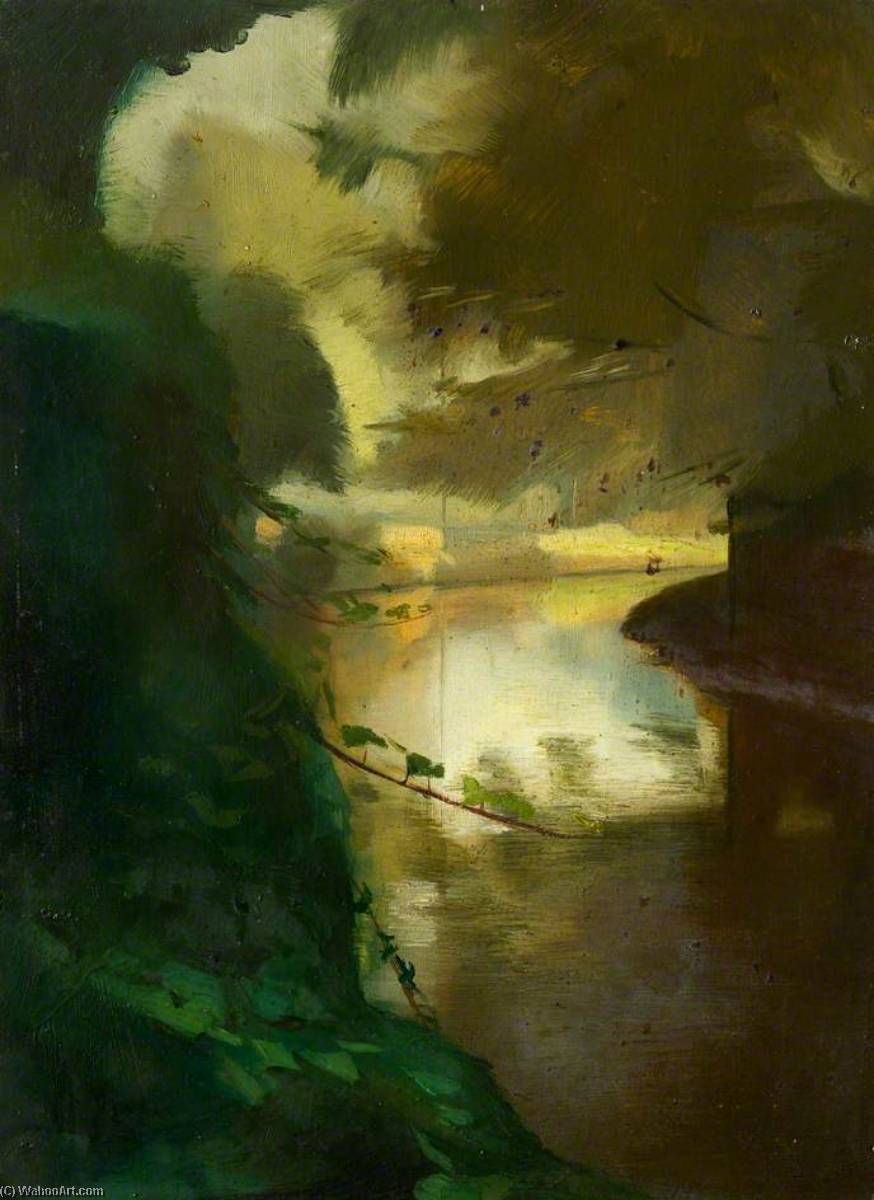 Wikioo.org - The Encyclopedia of Fine Arts - Painting, Artwork by Edgar Herbert Thomas - Glamorganshire Canal